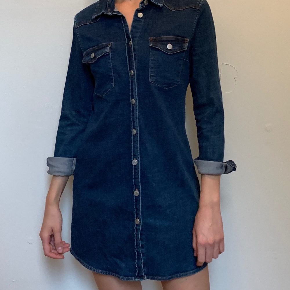 Topshop MOTO Stretch Denim-Style Dress